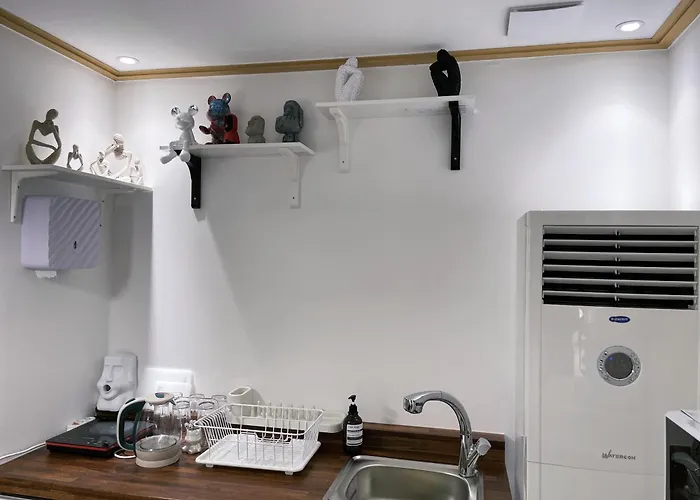 Appartement 홍대입구역에서 30초 퀸 Q 사이즈 침대 3 Ott Wifi New Open Séoul
